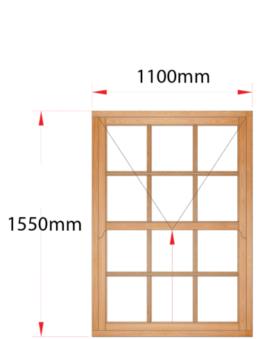 Van Acht Wood Windows Mock Easy Lift Sash Small Pane Model HMEL3SP