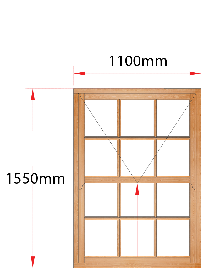 Van Acht Wood Windows Mock Easy Lift Sash Small Pane Model HMEL3SP