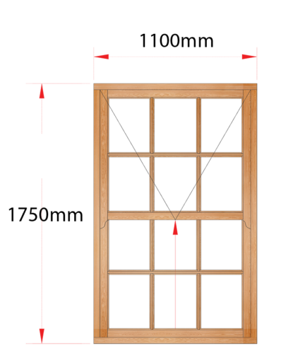 Van Acht Wood Windows Mock Easy Lift Sash Small Pane Model HMEL4SP