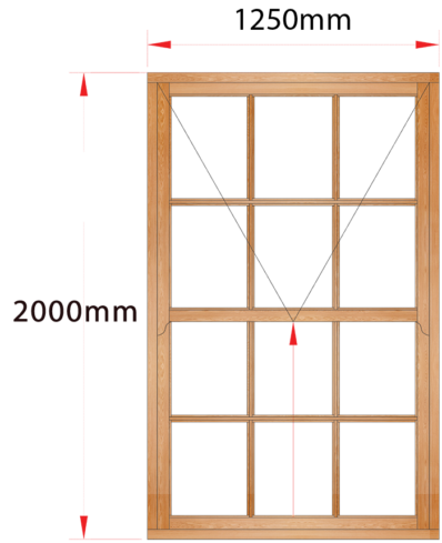 Van Acht Wood Windows Mock Easy Lift Sash Small Pane Model HMEL6SP