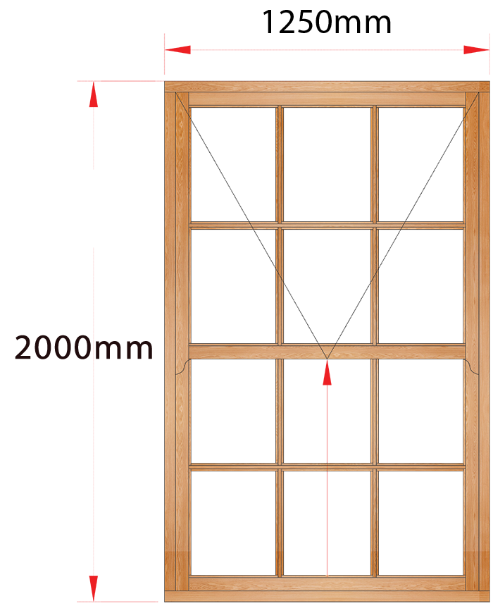 Van Acht Wood Windows Mock Easy Lift Sash Small Pane Model HMEL6SP