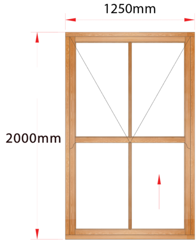 Van Acht Wood Windows Mock Easy Lift Sash Small Pane Model HMEL6V