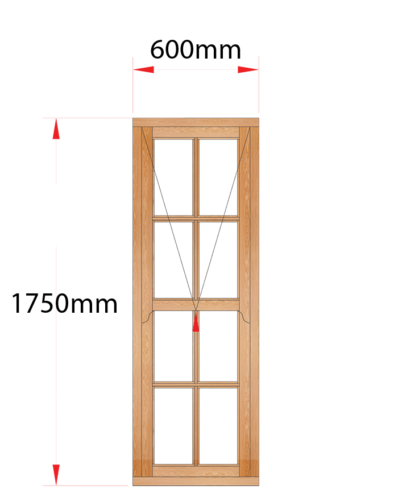 Van Acht Wood Windows Mock Easy Lift Sash Small Pane Model HMEL7SP