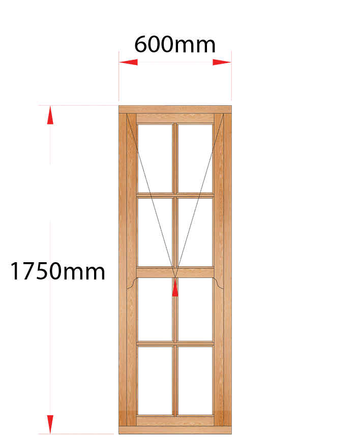 Van Acht Wood Windows Mock Easy Lift Sash Small Pane Model HMEL7SP