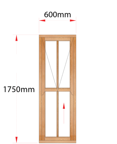 Van Acht Wood Windows Mock Easy Lift Sash Small Pane Model HMEL7V