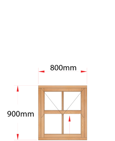 Van Acht Wood Windows Mock Easy Lift Sash Victorian Model HMEL1.5V