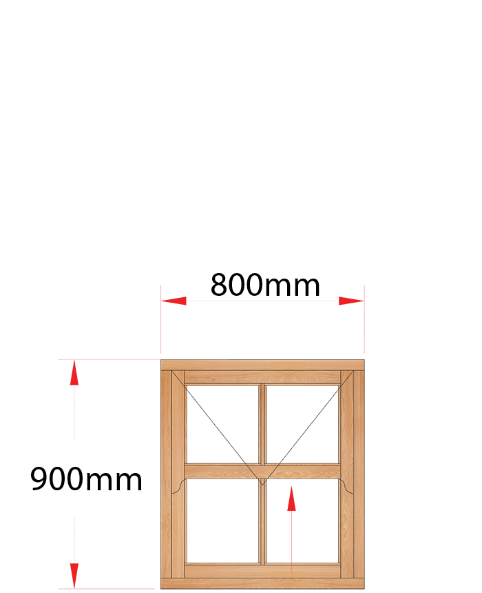 Van Acht Wood Windows Mock Easy Lift Sash Victorian Model HMEL1.5V