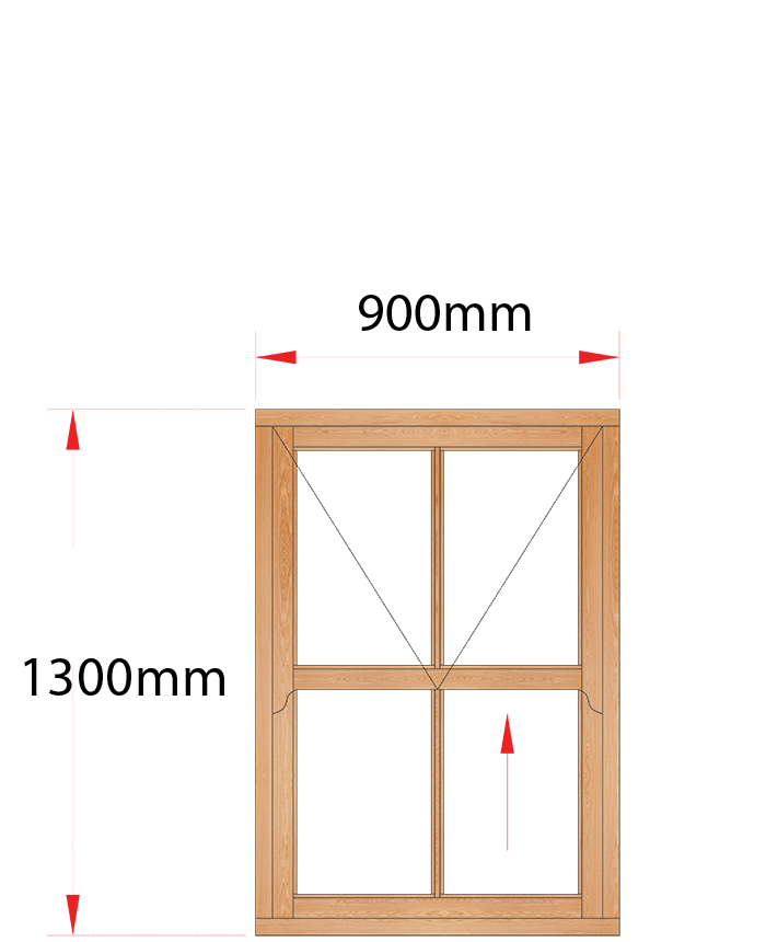 Van Acht Wood Windows Mock Easy Lift Sash Victorian Model HMEL2V