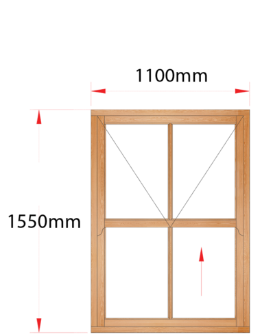 Van Acht Wood Windows Mock Easy Lift Sash Victorian Model HMEL3V