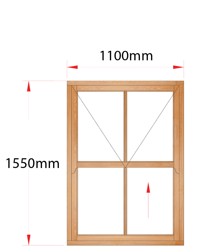 Van Acht Wood Windows Mock Easy Lift Sash Victorian Model HMEL3V