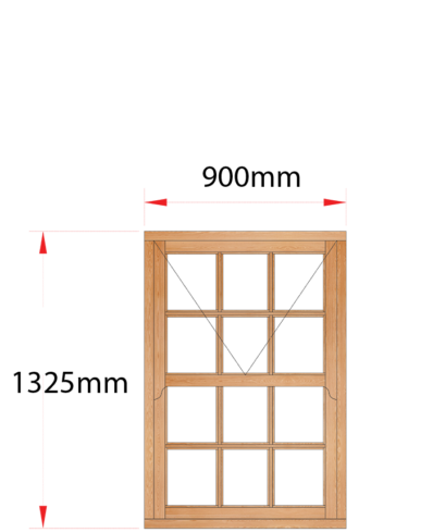 Van Acht Wood Windows Mock Sash Small Pane Model HMS2SP