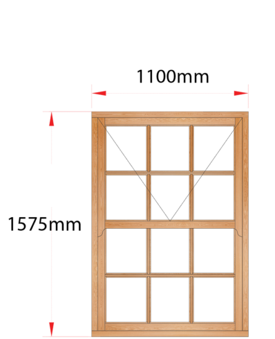 Van Acht Wood Windows Mock Sash Small Pane Model HMS3SP