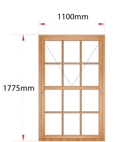 Van Acht Wood Windows Mock Sash Small Pane Model HMS4SP