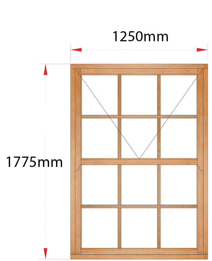 Van Acht Wood Windows Mock Sash Small Pane Model HMS5SP