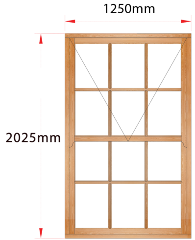 Van Acht Wood Windows Mock Sash Small Pane Model HMS6SP