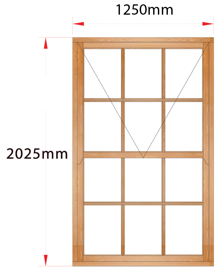 Van Acht Wood Windows Mock Sash Small Pane Model HMS6SP