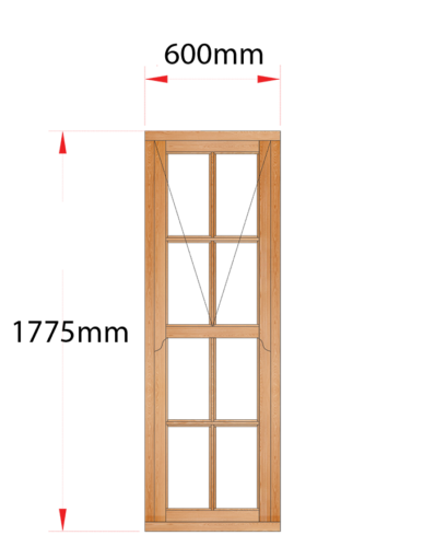 Van Acht Wood Windows Mock Sash Small Pane Model HMS7SP