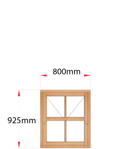 Van Acht Wood Windows Mock Sash Victorian Model HMS1.5V