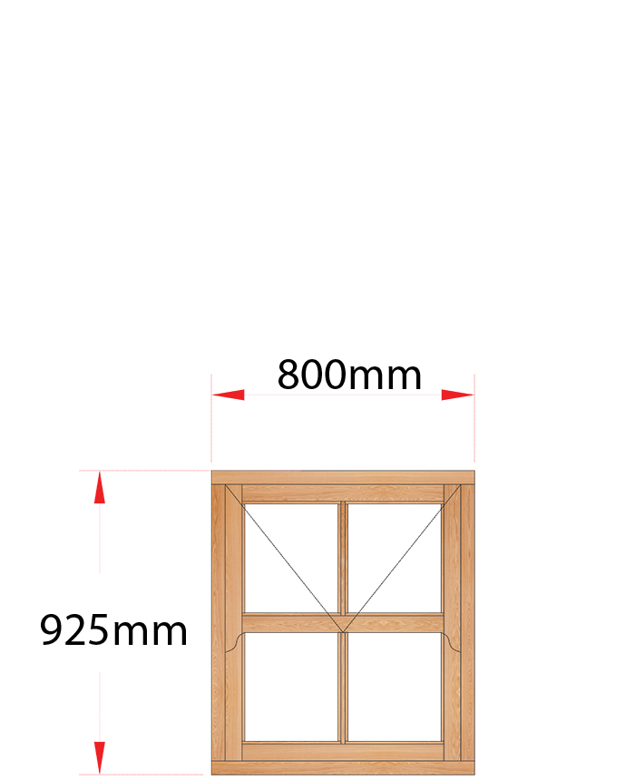 Van Acht Wood Windows Mock Sash Victorian Model HMS1.5V