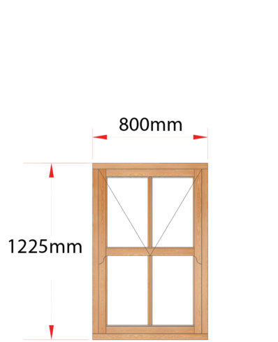 Van Acht Wood Windows Mock Sash Victorian Model HMS1V