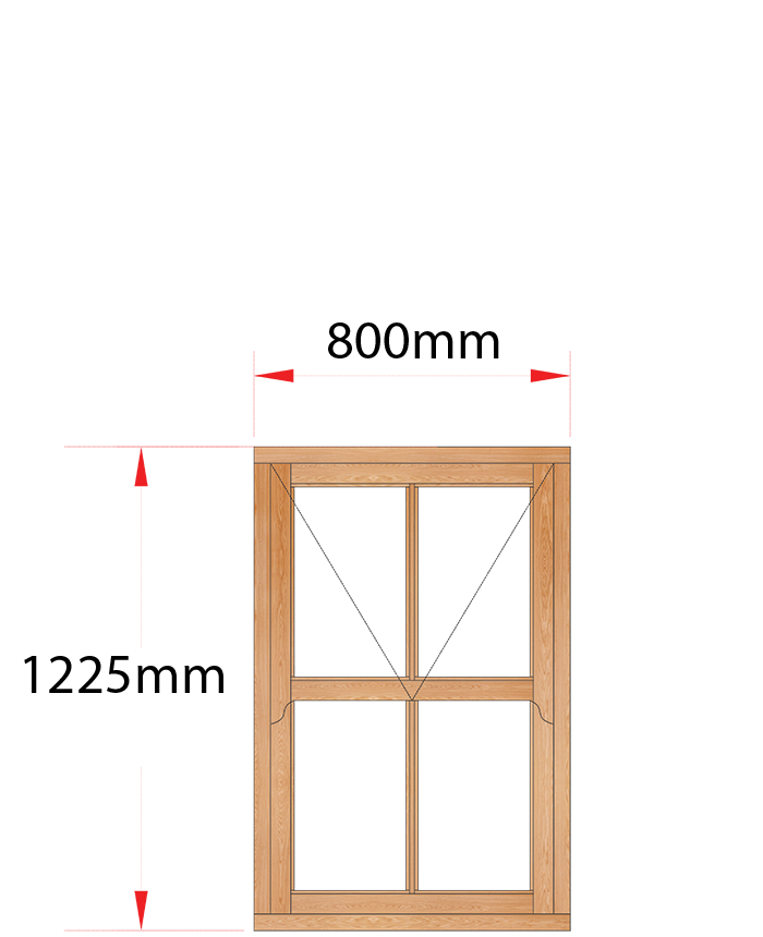 Van Acht Wood Windows Mock Sash Victorian Model HMS1V