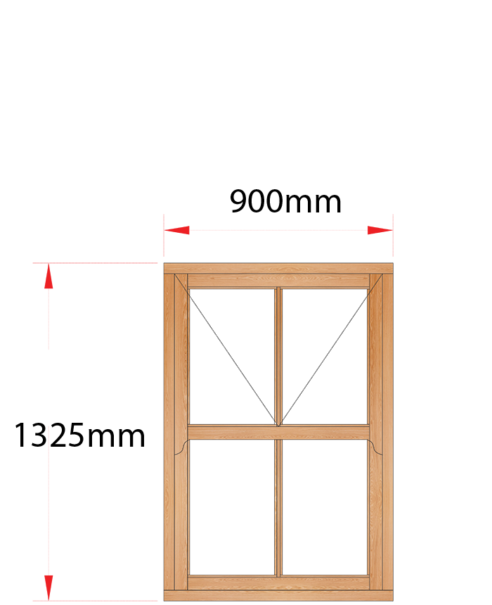 Van Acht Wood Windows Mock Sash Victorian Model HMS2V