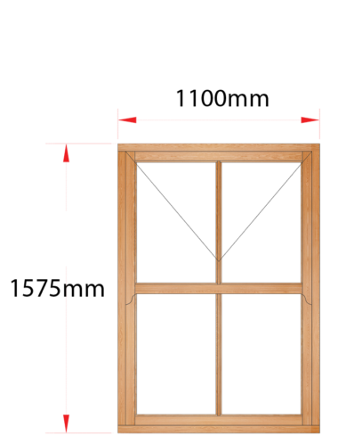 Van Acht Wood Windows Mock Sash Victorian Model HMS3V