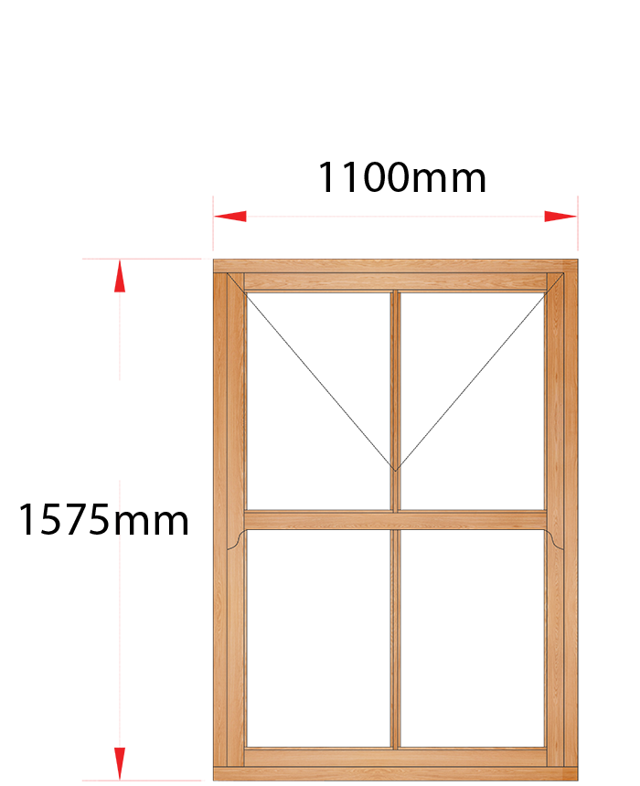 Van Acht Wood Windows Mock Sash Victorian Model HMS3V