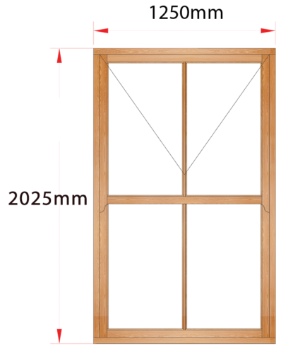 Van Acht Wood Windows Mock Sash Victorian Model HMS6V