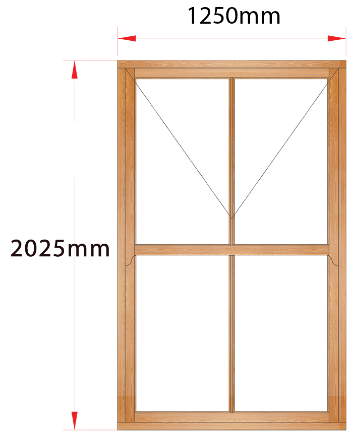 Van Acht Wood Windows Mock Sash Victorian Model HMS6V