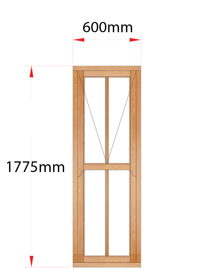 Van Acht Wood Windows Mock Sash Victorian Model HMS7V