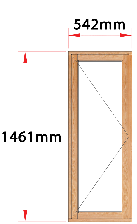 Van Acht Wood Windows Side Hung Full Pane Model MA1 LH