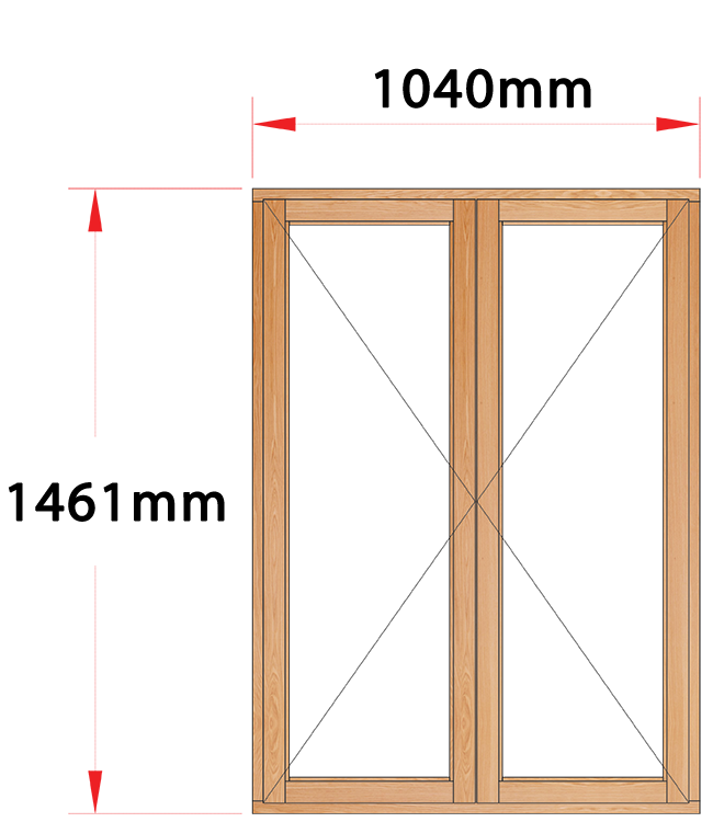 Van Acht Wood Windows Side Hung Full Pane Model MA22