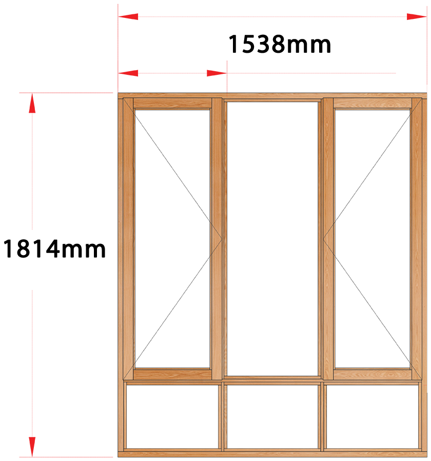 Van Acht Wood Windows Side Hung Full Pane Model MA3S