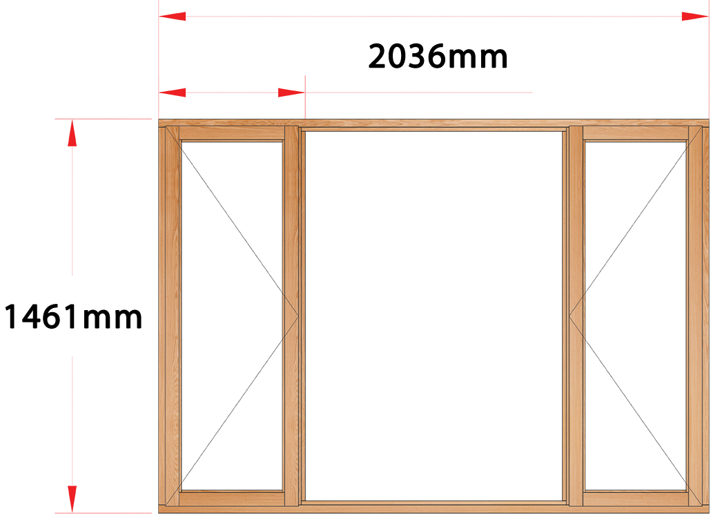 Van Acht Wood Windows Side Hung Full Pane Model MA4