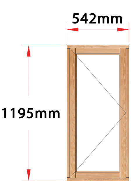 Van Acht Wood Windows Side Hung Full Pane Model MB1 LH