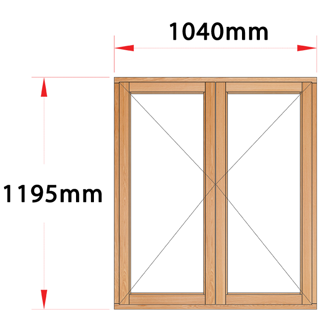 Van Acht Wood Windows Side Hung Full Pane Model MB22