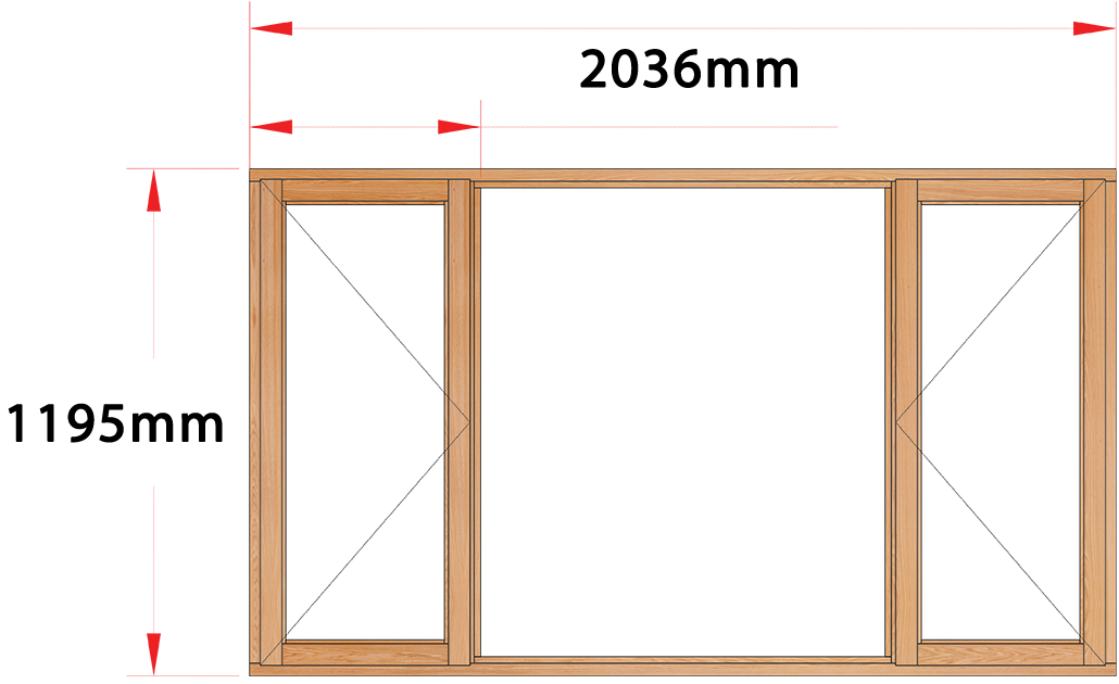 Van Acht Wood Windows Side Hung Full Pane Model MB4