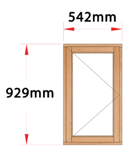 Van Acht Wood Windows Side Hung Full Pane Model MC1 LH