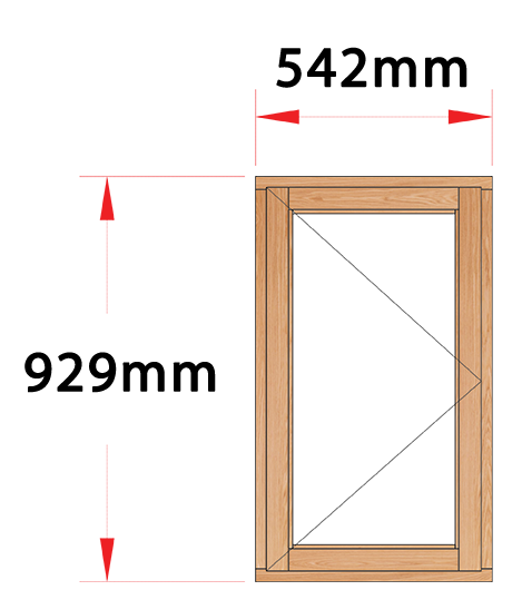 Van Acht Wood Windows Side Hung Full Pane Model MC1 LH