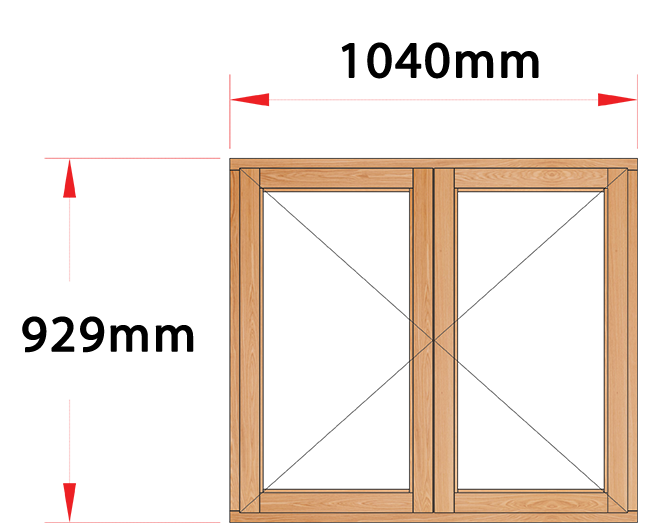 Van Acht Wood Windows Side Hung Full Pane Model MC22