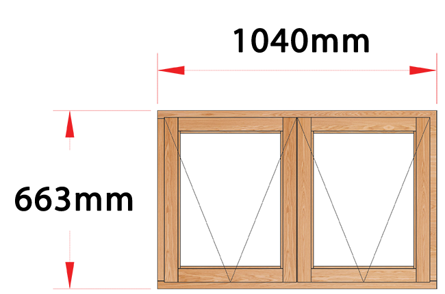 Van Acht Wood Windows Side Hung Full Pane Model MD22