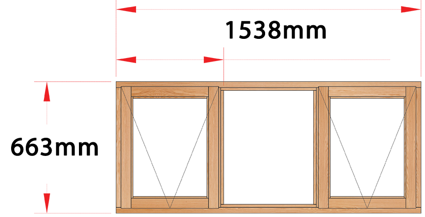 Van Acht Wood Windows Side Hung Full Pane Model MD3