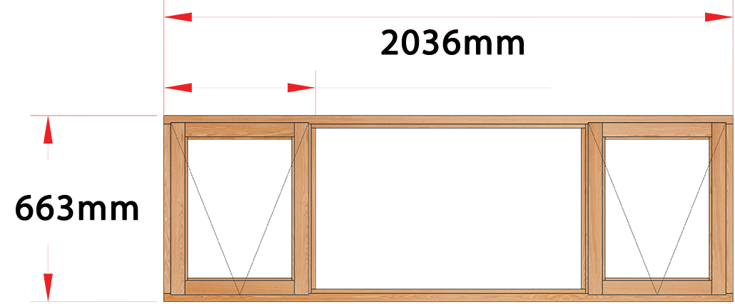 Van Acht Wood Windows Side Hung Full Pane Model MD4