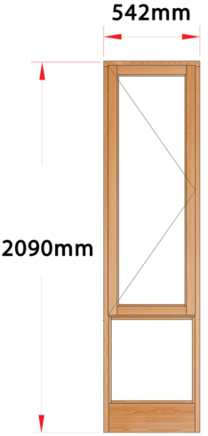 Van Acht Wood Windows Side Hung Full Pane Model MSLOP LH