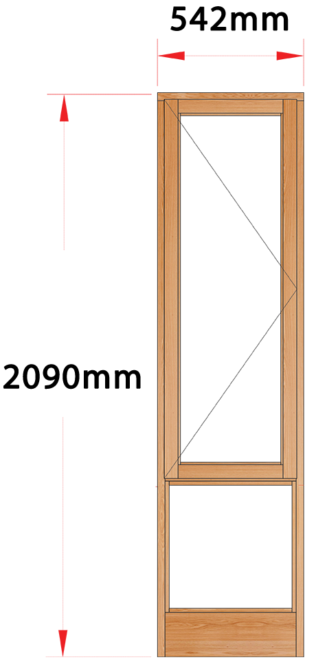 Van Acht Wood Windows Side Hung Full Pane Model MSLOP LH