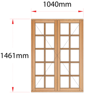 Van Acht Wood Windows Side Hung Small Pane Model MA22SP