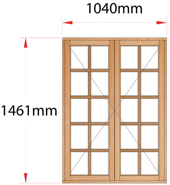 Van Acht Wood Windows Side Hung Small Pane Model MA22SP