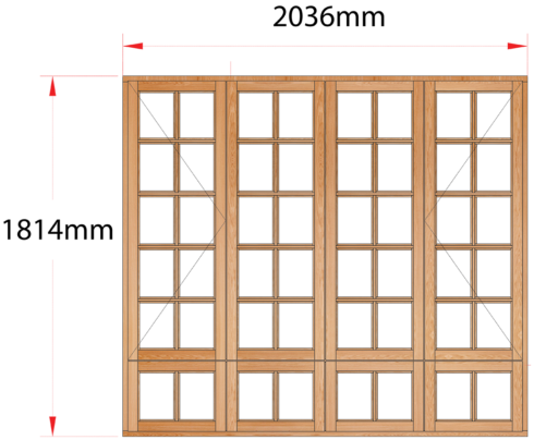 Van Acht Wood Windows Side Hung Small Pane Model MA4SPS