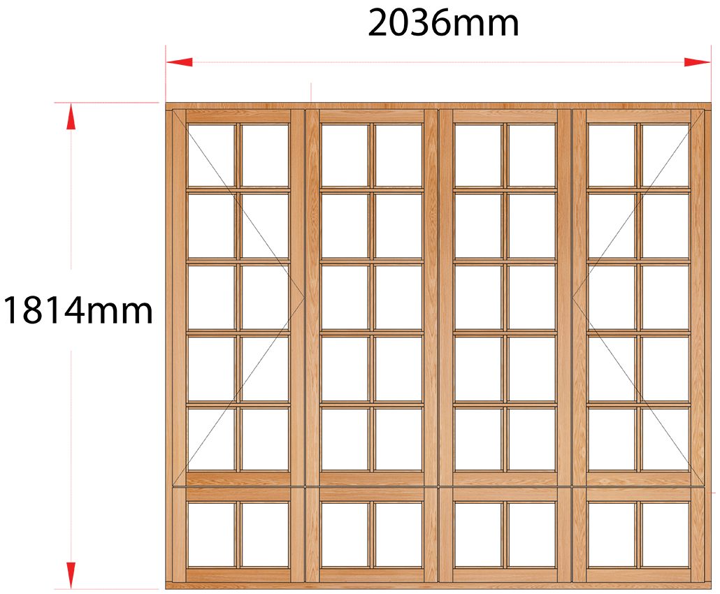 Van Acht Wood Windows Side Hung Small Pane Model MA4SPS